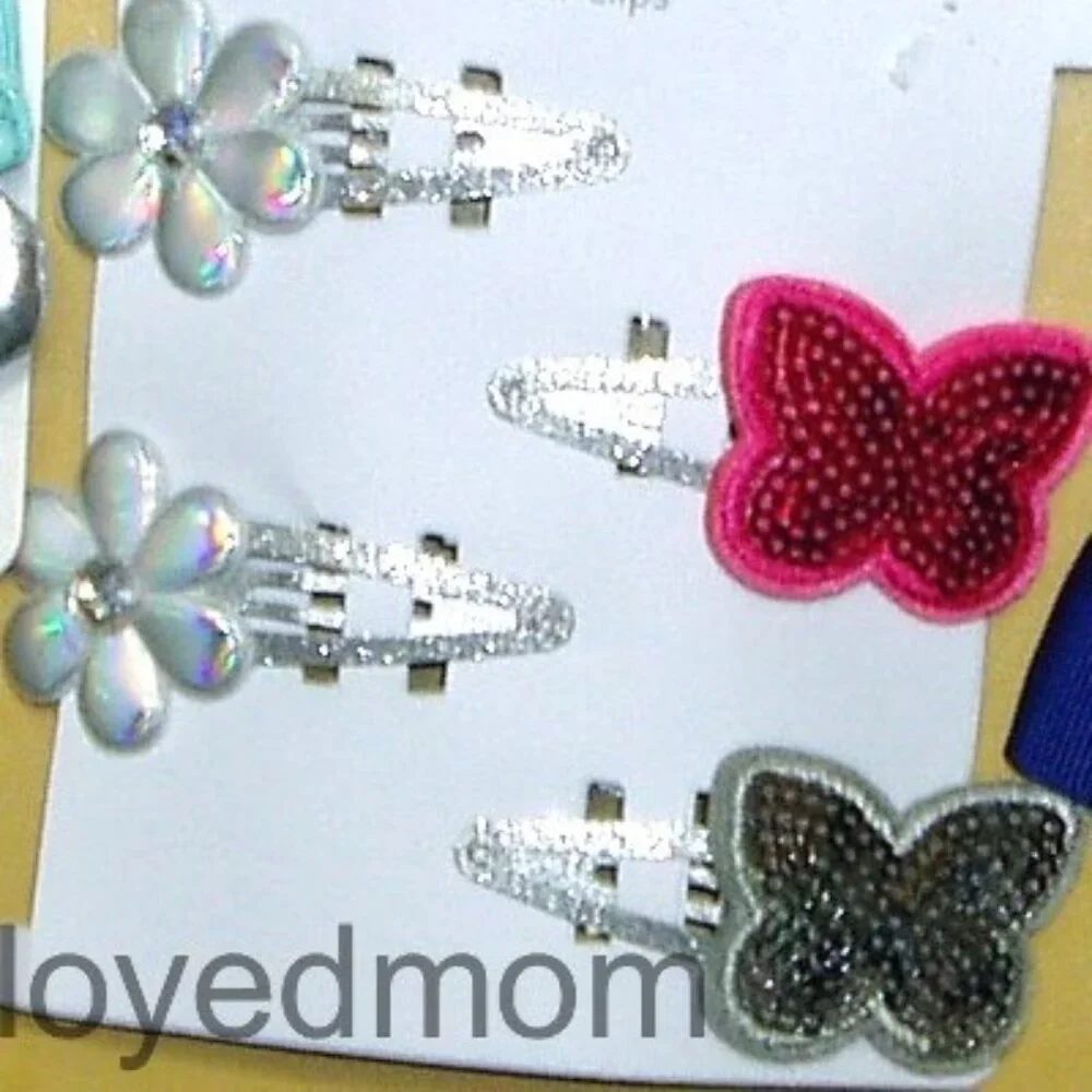 Girls Hair Clips Unicorns Butterfly Stars Clippies Hairclip Age 3 up 17 pc Lot 1